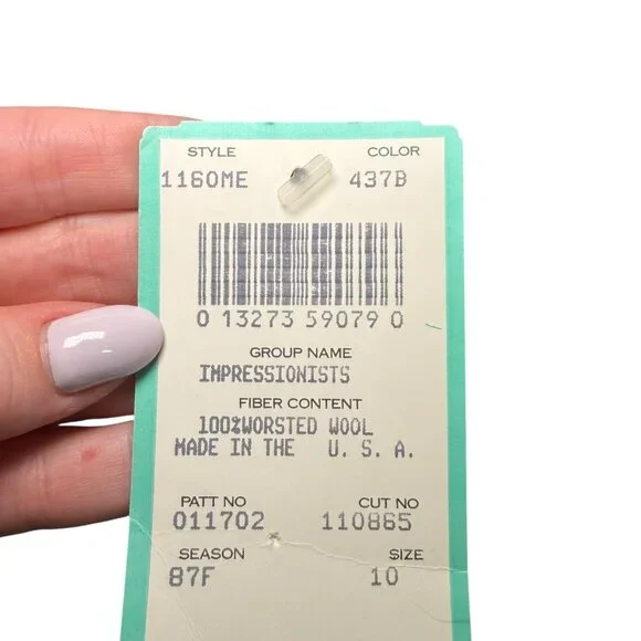 Vintage Evan Picone 100% Wool Pencil Skirt Lavender Size 10 NWT USA - Picture 6 of 9